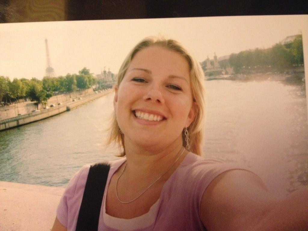 Andrea Collins on her 2004 trip to Europe.