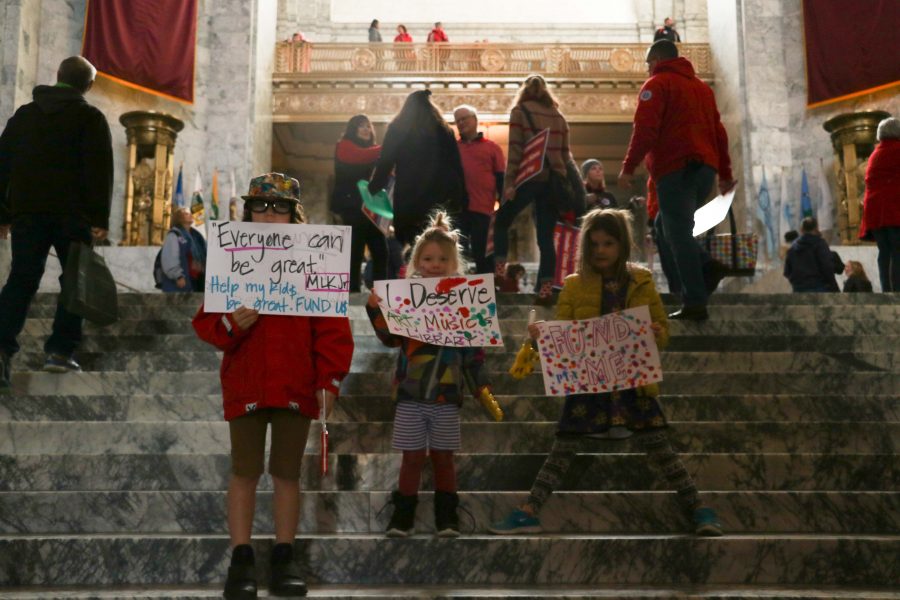 Children of all ages participated in the march on the capitol.