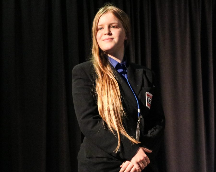 Sophomore Sophie Burbank elected as the new Treasurer for the WTSA state officer team.