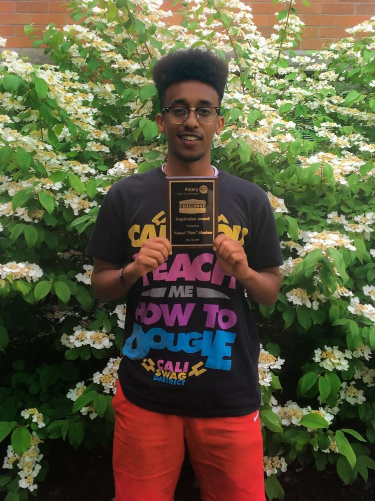 Abraham moved from Eritrea at eight-years-old and needed to adapt to a new culture and society, prompting him to take on a leadership role and establish his own identity. Abraham flaunts his Youth Challenge Award for inspiration.