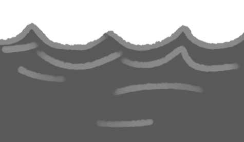 A simplistic graphic of waves.