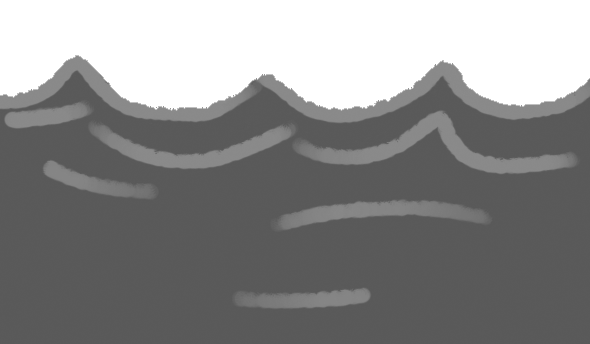 A simplistic graphic of waves.