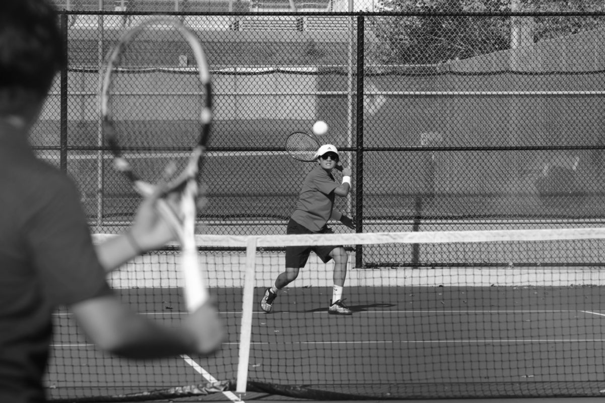   🏆 Seras Top Photo: October  🏆
Sophomore Jayden Nguyen playing in the WesCo mens tennis district game.