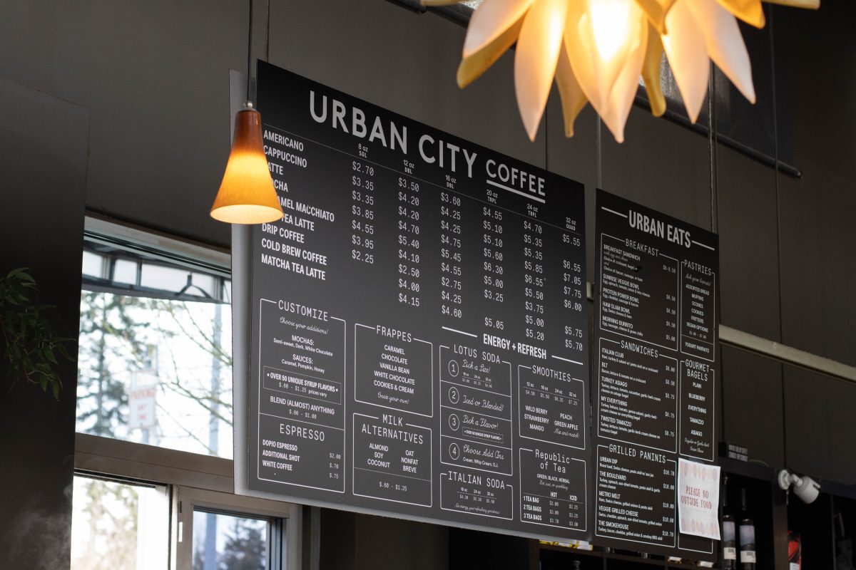 The Urban City menu, where dozens of students order their go-to orders every day.