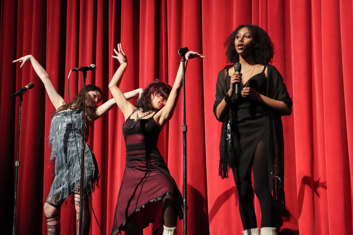 Junior trio Elio Isley, Mya Phin, and Seble Daniel perform Hey Lover by the Daughters of Eve