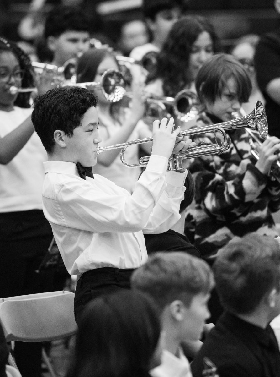 Edmonds School District Trumpet player performing at MTHS in the Band Quad Concert March 3.