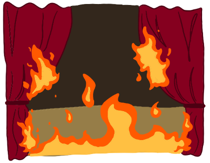 New theater fire curtain installment